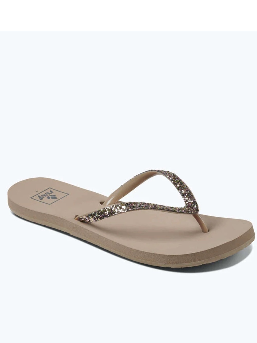 Reef Stargazer flip flops  Gemstone / gold color glitter Size 11